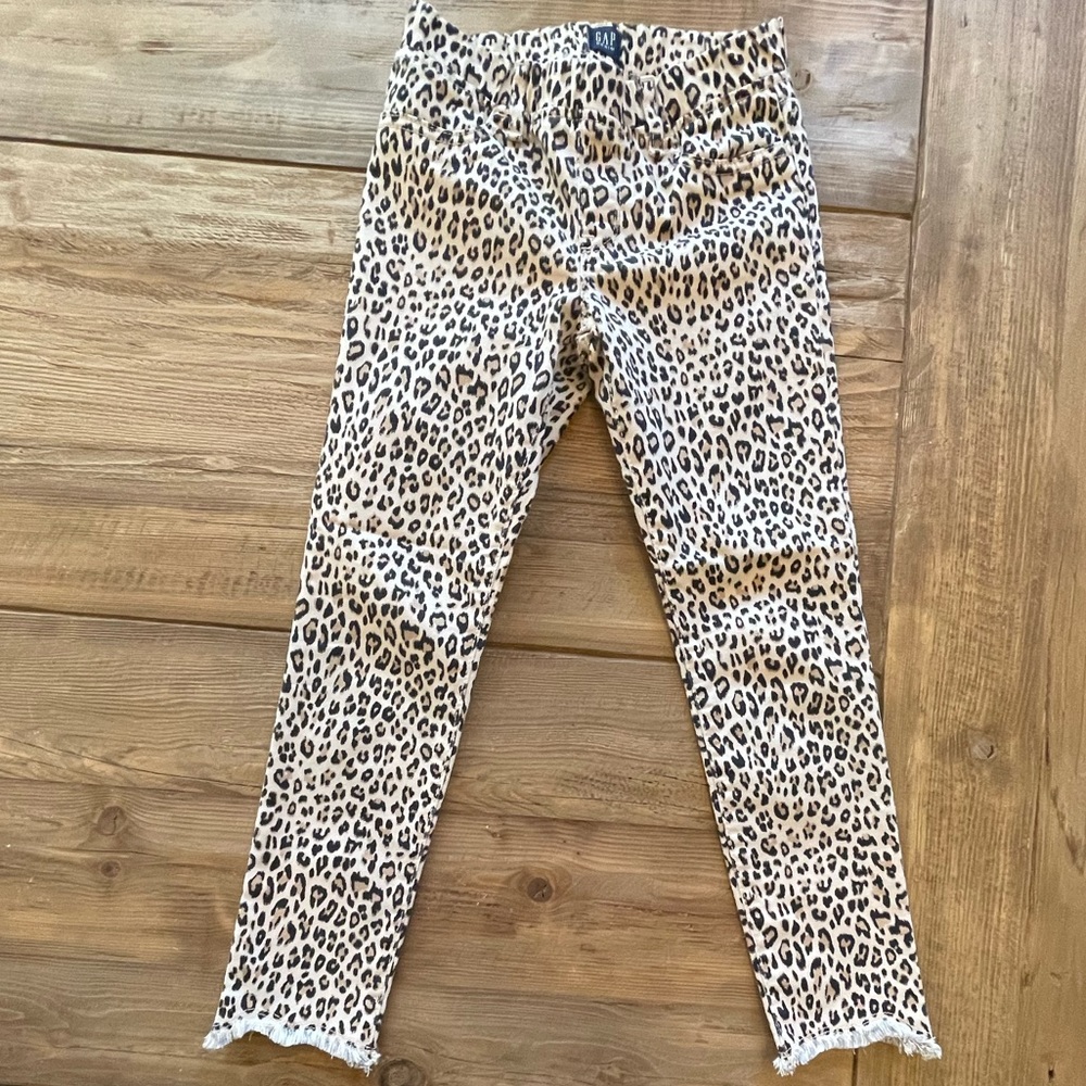 Gap girls animal print jeggings size 10